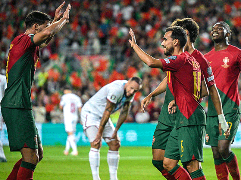 Portugal lash Luxembourg in record 9-0 win without suspended Ronaldo Portugal lash Luxembourg in record 9-0 win without suspended Ronaldo